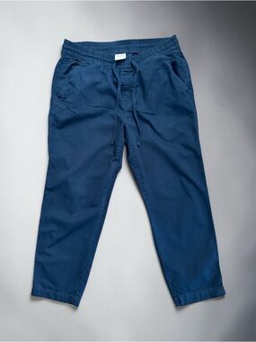 GAP Easy Pants Women’s Medium Navy Blue Drawstring Elastic Waist Casual Chino